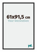 Miami Alluminio Cornice 61x91 5cm Nero Lucido Davanti Dimensione | Yourdecoration.it