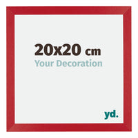 Mura MDF Cornice 20x20cm Rosso Davanti Dimensione | Yourdecoration.it