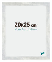 Mura MDF Cornice 20x25cm Argento Lucido Vintage Davanti Dimensione | Yourdecoration.it