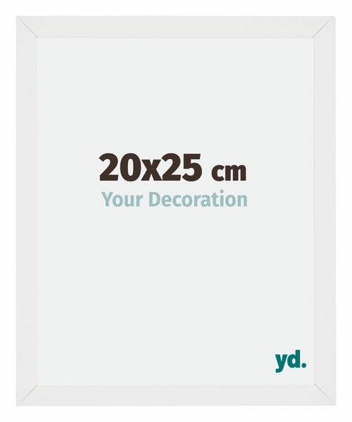 Mura MDF Cornice 20x25cm Bianco Lucente Davanti Dimensione | Yourdecoration.it