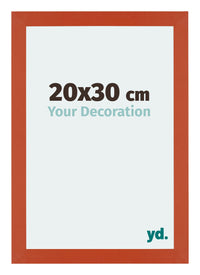 Mura MDF Cornice 20x30cm Arancione Davanti Dimensione | Yourdecoration.it