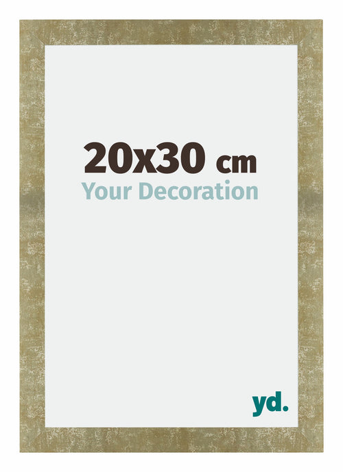 Mura MDF Cornice 20x30cm Oro Antico Davanti Dimensione | Yourdecoration.it