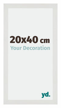 Mura MDF Cornice 20x40cm Bianco Opaco Davanti Dimensione | Yourdecoration.it