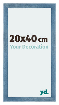 Mura MDF Cornice 20x40cm Blu Acceso Spazzato Davanti Dimensione | Yourdecoration.it