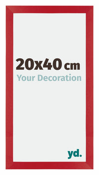 Mura MDF Cornice 20x40cm Rosso Davanti Dimensione | Yourdecoration.it