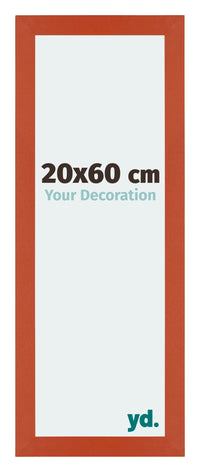 Mura MDF Cornice 20x60cm Arancione Davanti Dimensione | Yourdecoration.it