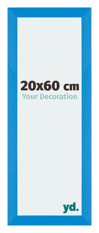 Mura MDF Cornice 20x60cm Blu Acceso Davanti Dimensione | Yourdecoration.it