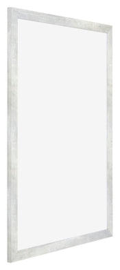 Mura MDF Cornice 21x29 7cm Argento Lucido Vintage Davanti Obliquo | Yourdecoration.it