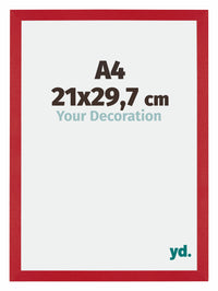 Mura MDF Cornice 21x29 7cm Rosso Davanti Dimensione | Yourdecoration.it