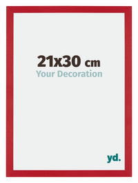 Mura MDF Cornice 21x30cm Rosso Davanti Dimensione | Yourdecoration.it