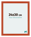 Mura MDF Cornice 24x30cm Arancione Davanti Dimensione | Yourdecoration.it