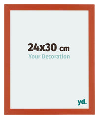 Mura MDF Cornice 24x30cm Arancione Davanti Dimensione | Yourdecoration.it