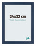 Mura MDF Cornice 24x32cm Blu Scuro Spazzato Davanti Dimensione | Yourdecoration.it