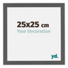 Mura MDF Cornice 25x25cm Antracite Davanti Dimensione | Yourdecoration.it
