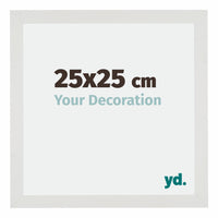 Mura MDF Cornice 25x25cm Bianco Opaco Davanti Dimensione | Yourdecoration.it