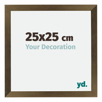 Mura MDF Cornice 25x25cm Bronzo Decorativo Davanti Dimensione | Yourdecoration.it