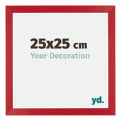 Mura MDF Cornice 25x25cm Rosso Davanti Dimensione | Yourdecoration.it
