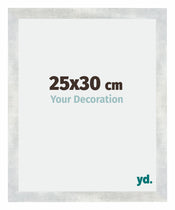 Mura MDF Cornice 25x30cm Argento Lucido Vintage Davanti Dimensione | Yourdecoration.it