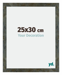 Mura MDF Cornice 25x30cm Blu Oro Fondente Davanti Dimensione | Yourdecoration.it