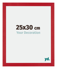 Mura MDF Cornice 25x30cm Rosso Davanti Dimensione | Yourdecoration.it