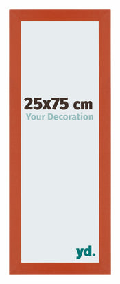 Mura MDF Cornice 25x75cm Argento Lucido Vintage Davanti Dimensione | Yourdecoration.it