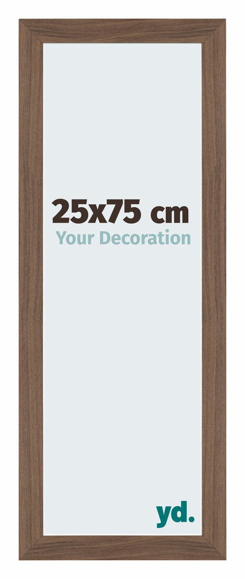 Mura MDF Cornice 25x75cm Nero Opaco Davanti Dimensione | Yourdecoration.it