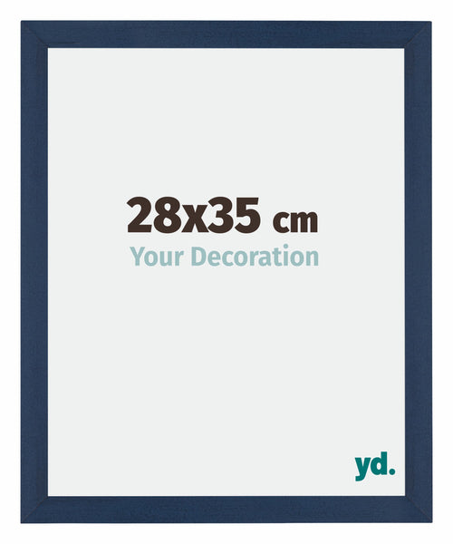 Mura MDF Cornice 28x35cm Blu Scuro Spazzato Davanti Dimensione | Yourdecoration.it