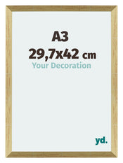 Mura MDF Cornice 29 7x42cm Oro Lucido Davanti Dimensione | Yourdecoration.it