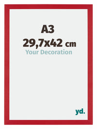Mura MDF Cornice 29 7x42cm Rosso Davanti Dimensione | Yourdecoration.it