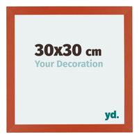 Mura MDF Cornice 30x30cm Arancione Davanti Dimensione | Yourdecoration.it