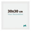 Mura MDF Cornice 30x30cm Bianco Lucente Davanti Dimensione | Yourdecoration.it
