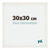 Mura MDF Cornice 30x30cm Bianco Spazzato Davanti Dimensione | Yourdecoration.it