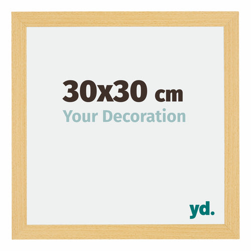 Mura MDF Cornice 30x30cm Faggio Decorativo Davanti Dimensione | Yourdecoration.it