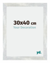 Mura MDF Cornice 30x40cm Argento Lucido Vintage Davanti Dimensione | Yourdecoration.it