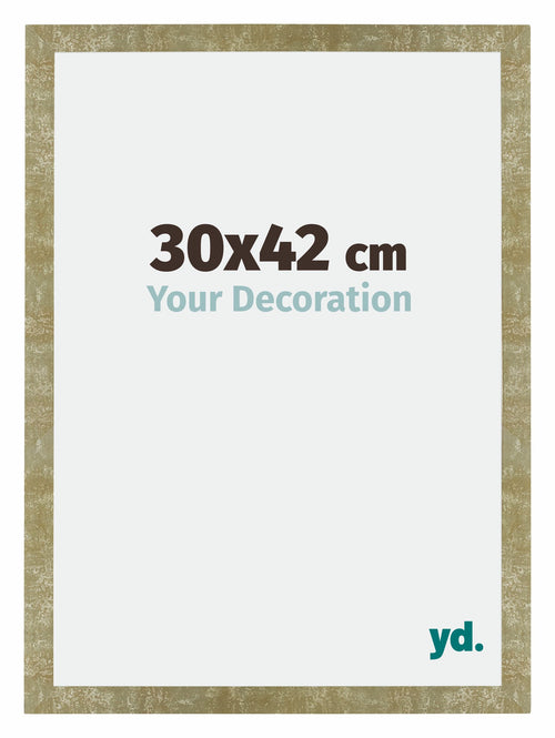 Mura MDF Cornice 30x42cm Oro Antico Davanti Dimensione | Yourdecoration.it