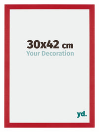 Mura MDF Cornice 30x42cm Rosso Davanti Dimensione | Yourdecoration.it