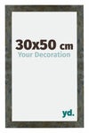 Mura MDF Cornice 30x50cm Blu Oro Fondente Davanti Dimensione | Yourdecoration.it