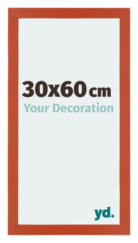 Mura MDF Cornice 30x60cm Arancione Davanti Dimensione | Yourdecoration.it