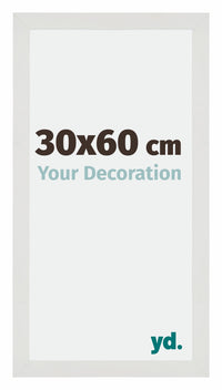 Mura MDF Cornice 30x60cm Bianco Opaco Davanti Dimensione | Yourdecoration.it