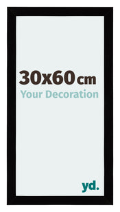 Mura MDF Cornice 30x60cm Nero Lucente Davanti Dimensione | Yourdecoration.it