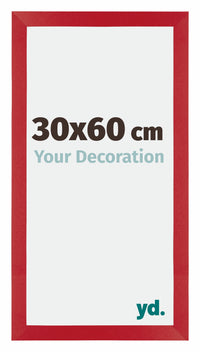 Mura MDF Cornice 30x60cm Rosso Davanti Dimensione | Yourdecoration.it