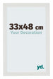 Mura MDF Cornice 33x48cm Blanco Mate Davanti Dimensione | Yourdecoration.it