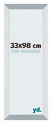 Mura MDF Cornice 33x98cm Aluminio Cepillado Davanti Dimensione | Yourdecoration.it
