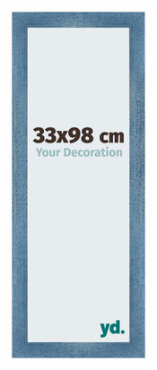 Mura MDF Cornice 33x98cm Claro Azul Barrido Davanti Dimensione | Yourdecoration.it