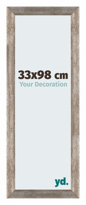 Mura MDF Cornice 33x98cm Metal Vintage Davanti Dimensione | Yourdecoration.it