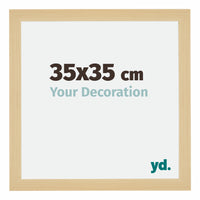 Mura MDF Cornice 35x35cm Acero Decorativo Davanti Dimensione | Yourdecoration.it