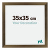 Mura MDF Cornice 35x35cm Bronzo Decorativo Davanti Dimensione | Yourdecoration.it