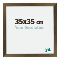 Mura MDF Cornice 35x35cm Bronzo Decorativo Davanti Dimensione | Yourdecoration.it