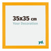 Mura MDF Cornice 35x35cm Giallo Dimensione | Yourdecoration.it