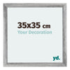 Mura MDF Cornice 35x35cm Grigio Spazzato Davanti Dimensione | Yourdecoration.it